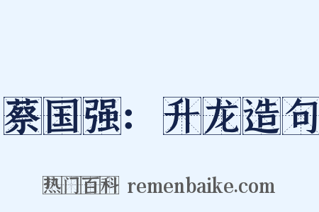 蔡国强：升龙造句是什么意思的图片